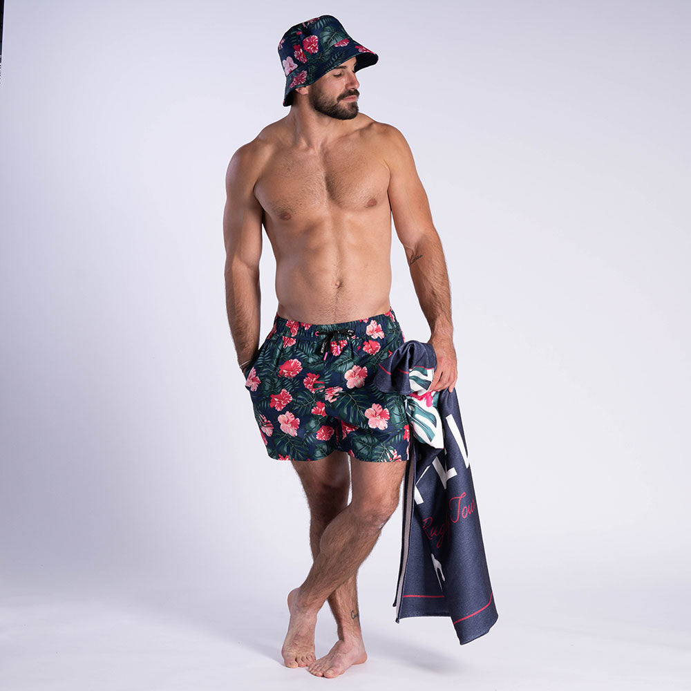 Ruckfield Tropical Rugby Navy Boardshorts