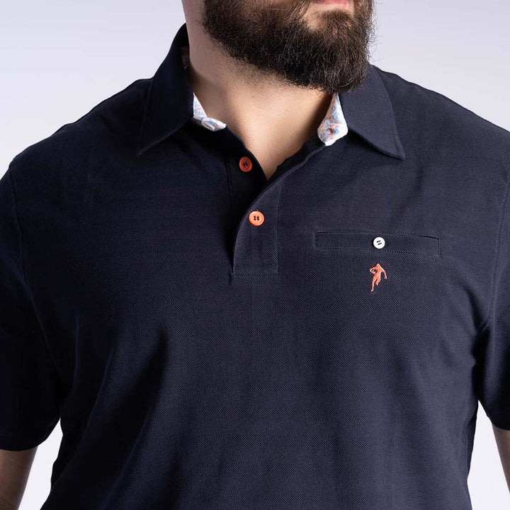 Ruckfield Elegance Navy Polo mit Kurzarm