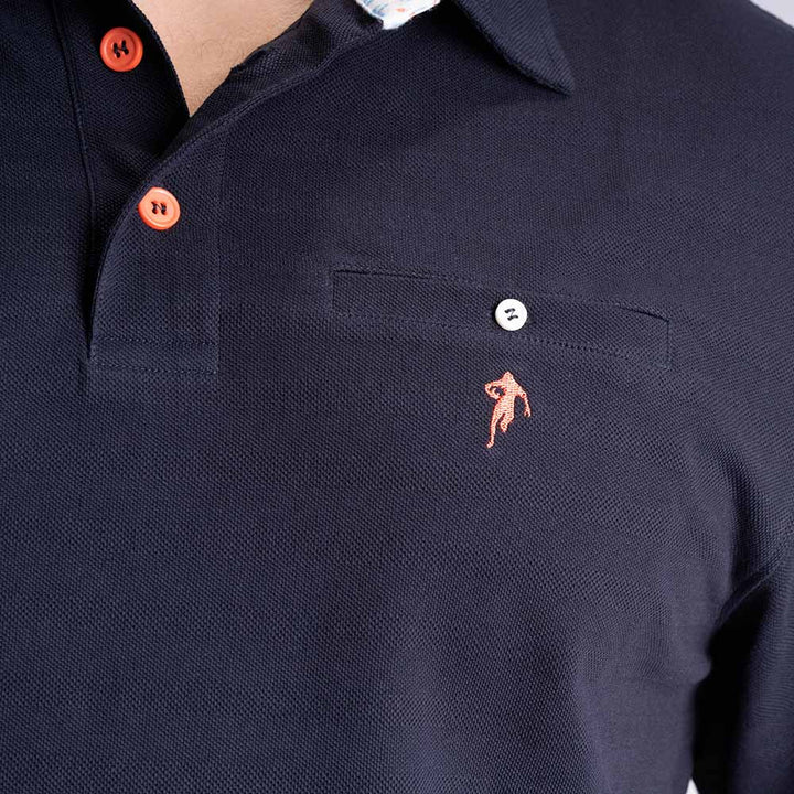 Ruckfield Elegance Navy Polo mit Kurzarm