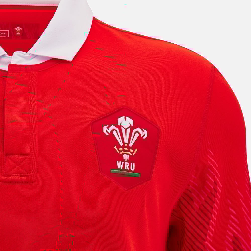 Wales Rugby Baumwoll-Heimtrikot Herren