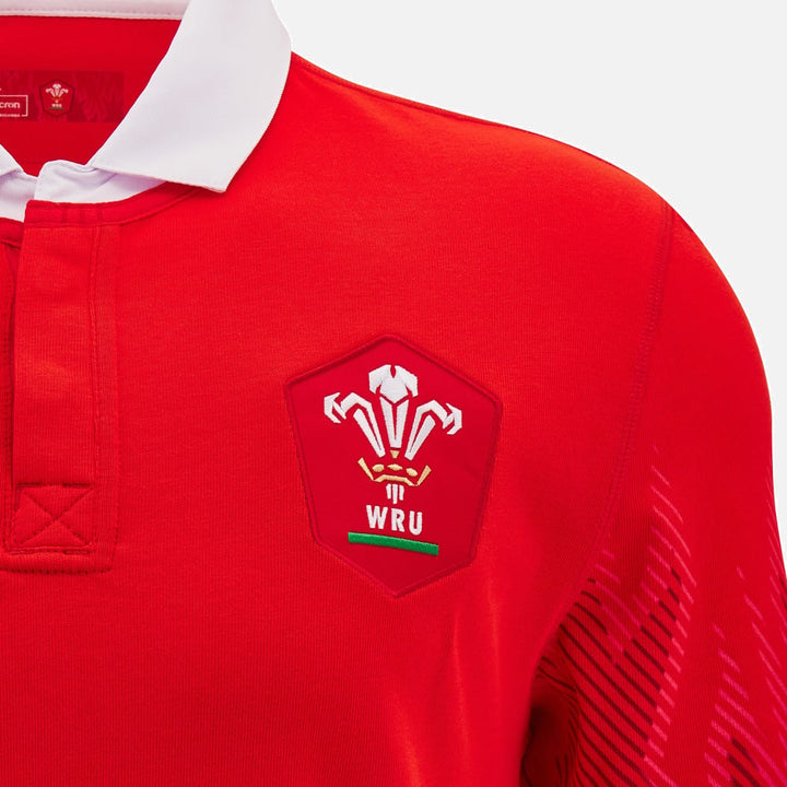 Wales Rugby Baumwoll-Heimtrikot Herren