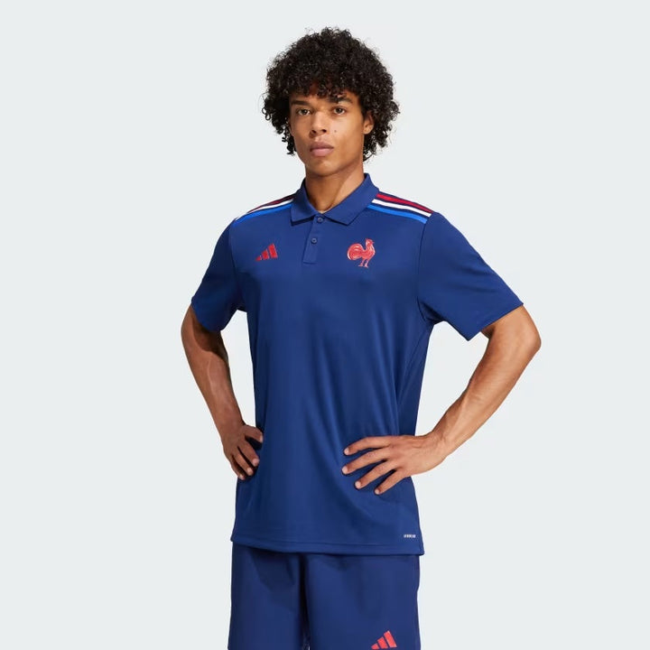 adidas Frankreich Rugby Heim Supporter Poloshirt Herren