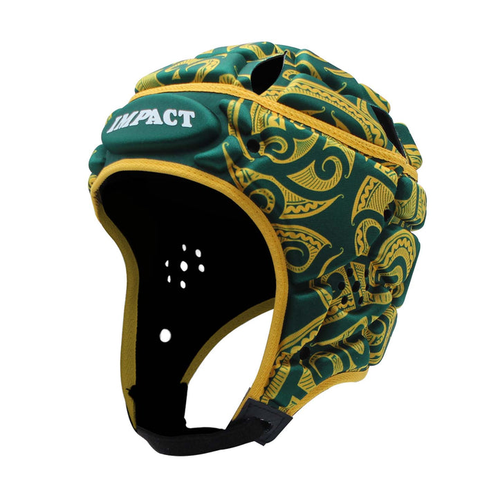 Impact Rugby Tribal grøn/guld hovedbeskytter