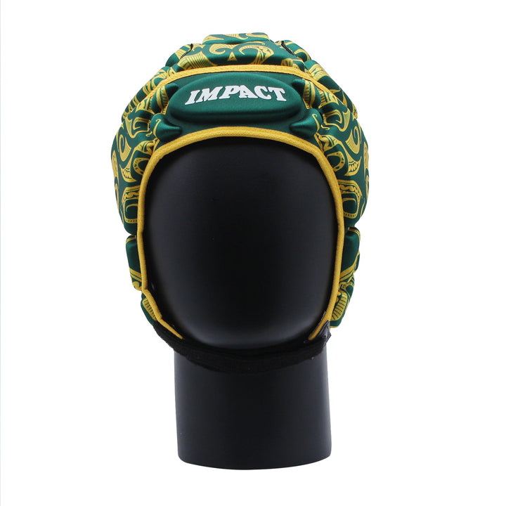Impact Rugby Tribal grøn/guld hovedbeskytter