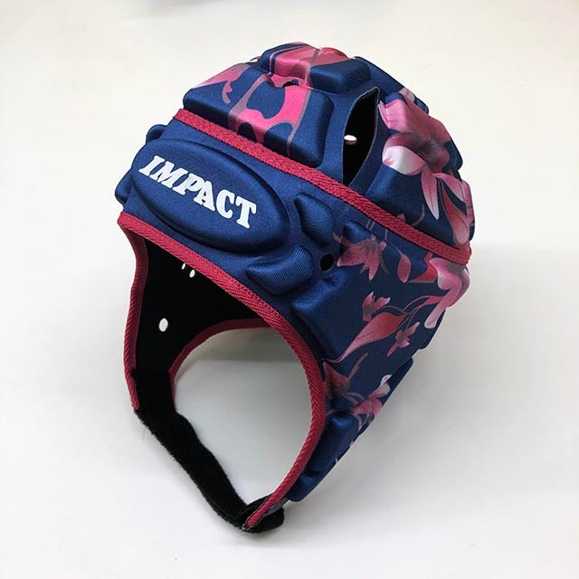 Impact Rugby Floral Navy Head Guard