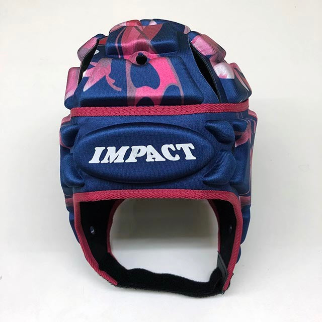 Impact Rugby Floral Navy Head Guard