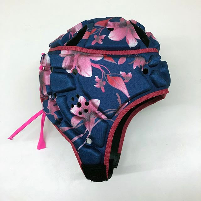 Impact Rugby Floral Navy Head Guard
