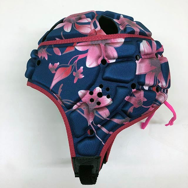 Impact Rugby Floral Navy Head Guard