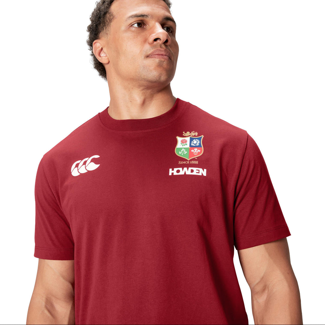 Canterbury British & Irish Lions Herren Baumwoll-T-Shirt Rot