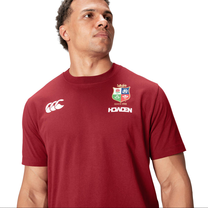 Canterbury British & Irish Lions Herren Baumwoll-T-Shirt Rot