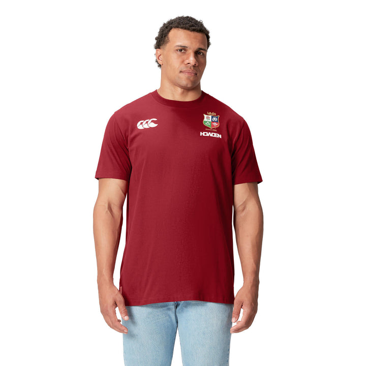Canterbury British & Irish Lions Herren Baumwoll-T-Shirt Rot
