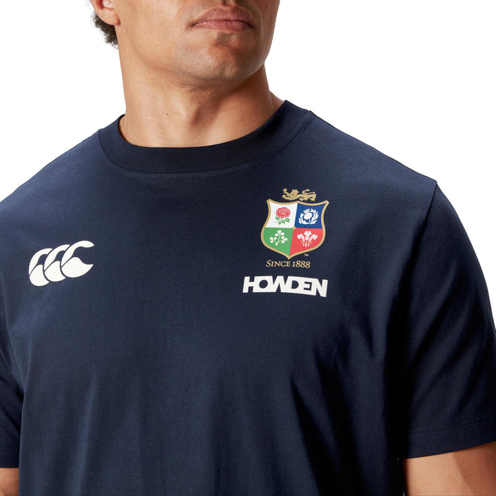Canterbury British & Irish Lions Herren Baumwoll-T-Shirt Dunkelblau