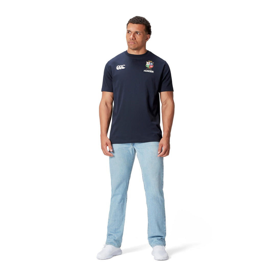 Canterbury British & Irish Lions Herren Baumwoll-T-Shirt Dunkelblau