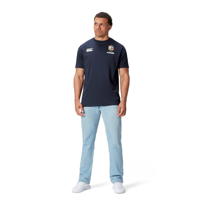 Canterbury British & Irish Lions Herren Baumwoll-T-Shirt Dunkelblau