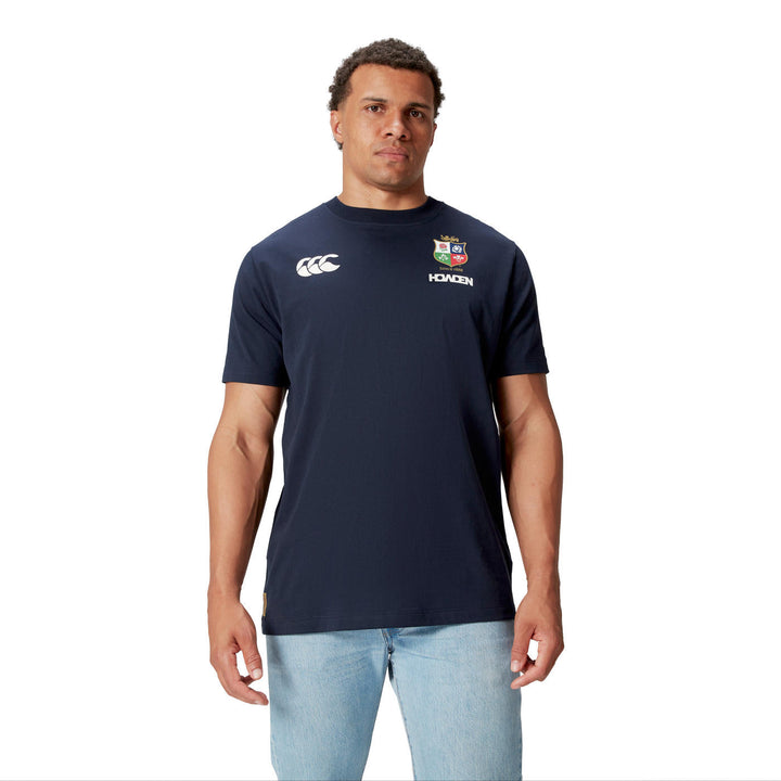 Canterbury British & Irish Lions Herren Baumwoll-T-Shirt Dunkelblau