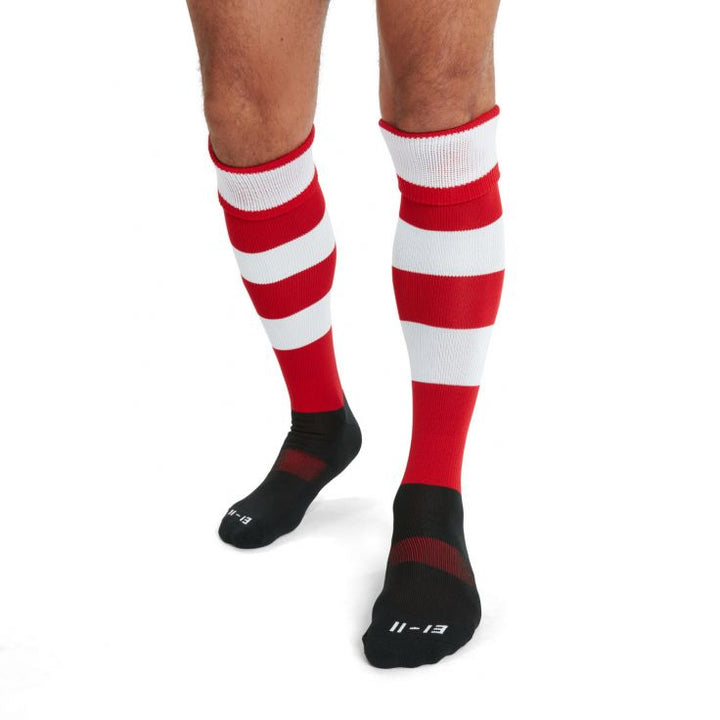 Canterbury Team Hooped Socken Rot/Weiß Erwachsene