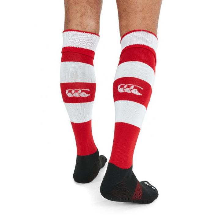 Canterbury Team Hooped Socken Rot/Weiß Erwachsene