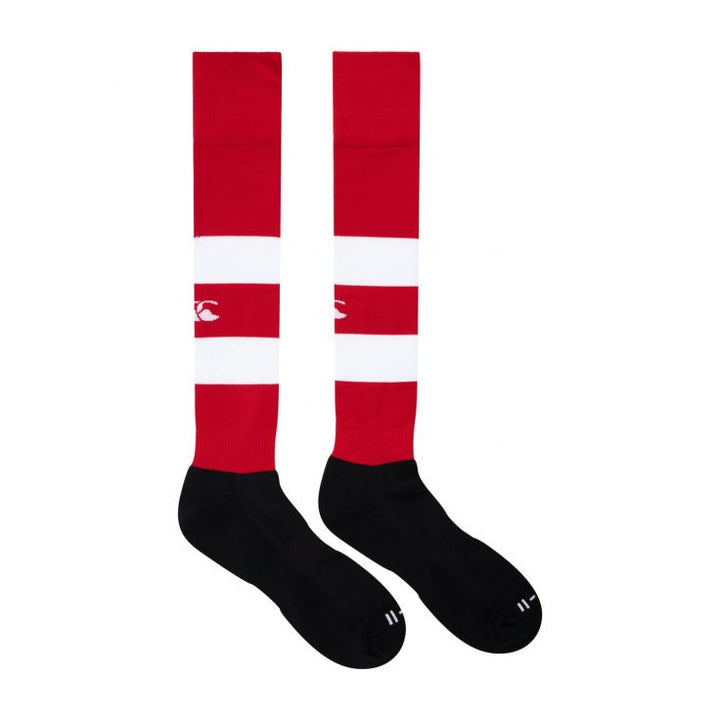 Canterbury Team Hooped Socken Rot/Weiß Erwachsene