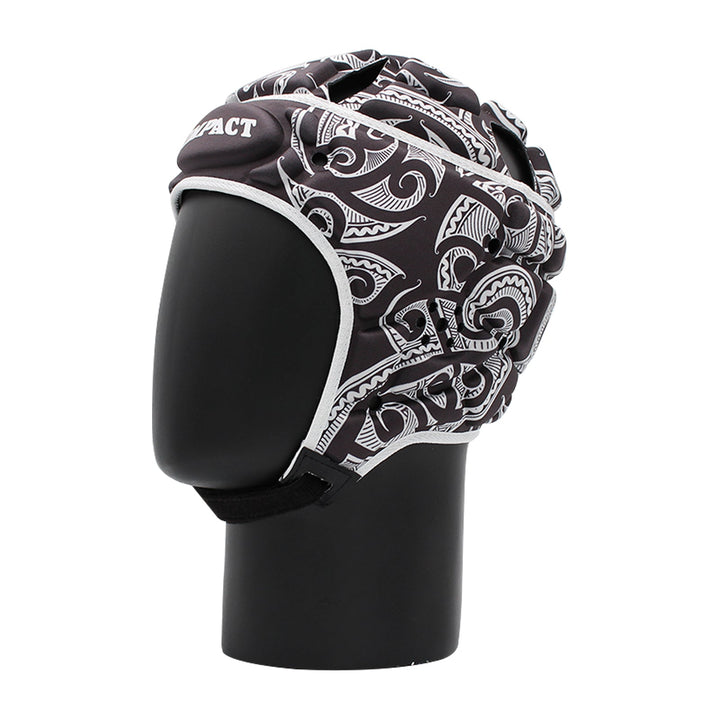 Impact Rugby Tribal Black Head Guard