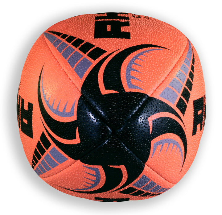 Rhino Cyclone Rugby Ball Fluorescerende Orange størrelse 5
